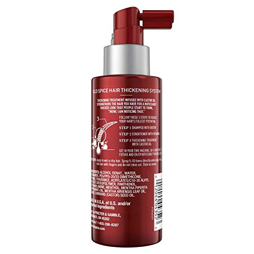 Old Spice Hair Thickening Treatment For Men Infused With Castor Oil Step 3 3.7 Fl Oz