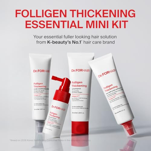 Dr.Forhair folligen Thickening Essential Mini Kitshampoo Exfoliator Mask Tonic 4Step Scalp Care Travel Set 2.37 Fl Oz 1.69 Fl Oz 1.69 Fl Oz 1.01 Fl Oz