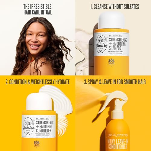 Sol De Janeiro Ultimate Shower Bundletravel Size Mini Brazilian Play Moisturizing Shower Cream Gel Body Wash plus Brazilian Joia Damage Repairing Shampoo And Conditioner Set