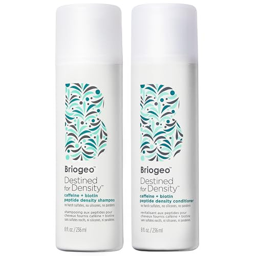 Briogeo Destined For Density Caffeine plus Biotin Peptide Density Shampoo And Conditioner Duoincreases Hair Thickness And Volume For Fine Or Thinning Hairsulfatefreevegan And Crueltyfree