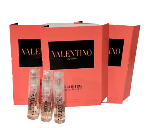 Valentino Donna Born In Roma Coral Fantasy For Women Eau De Parfum Vial Spray 0.04 Ounce Pack Of 3