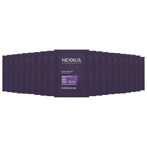 Nexxus Keraphix Hair Mask Damage Repair For Dry Damaged Hair Powered By Krt Keratin Resistance Therapy With Liquid Crystal Amino Acids 1.5 Oz 20Pack