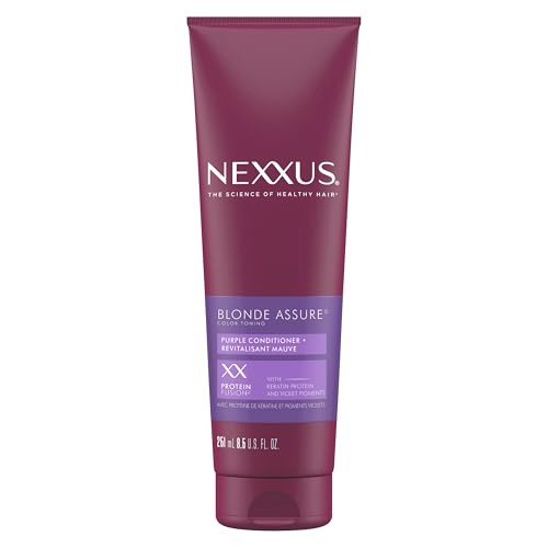 Nexxus Hair Color Blonde Assure Purple Conditioner Keratin For Blonde And Bleached Hair Color 8.5 Oz