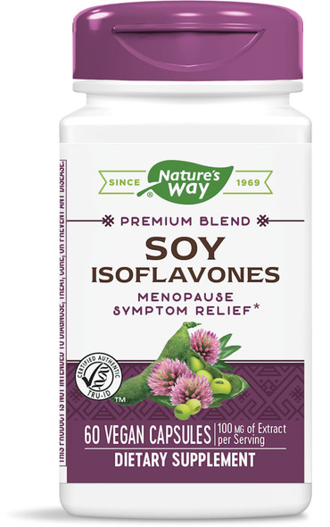 Nature's Way Soy Isoflavones, 100 mg of Extract per serving, 60 Capsules