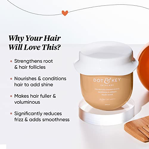 Dot and Key Dot And Key Pea Peptide Strengthening Moringa And Argan Hair Maskhair Mask For Hair Fall Controlhair Mask For Dry And Frizzy Hairfor Smoothening Hairfor Women And Men 200 Millilitre