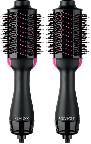 Revlon Onestep Volumizer Hair Dryer And Styler Easy Salonstyle Blowouts Less Frizz More Shine And Reduced Heat Damage For All Hair Typesand Lengths Black Pack Of 2