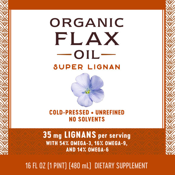 Nature's Way Organic Flax Oil, Super Lignan, 16 Ounce
