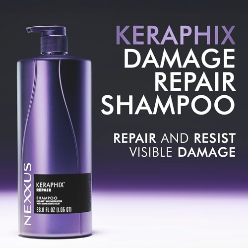 Nexxus Keraphix Shampoo And Conditioner For Damaged Hair Repair Powered By Krt Keratin Resistance Therapy With Liquid Crystal Amino Acids 33.8 Fl Oz 2 Pack