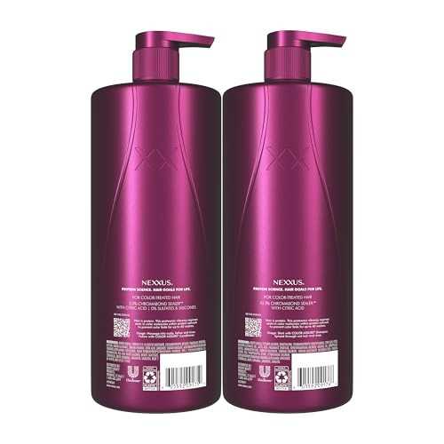 Nexxus Color Assure Color Care For Vibrancy Shampoo Conditioner Color Treated Hair Powered By Chromabond Sealer With Citric Acid 2 Count 33.8 Fl Oz