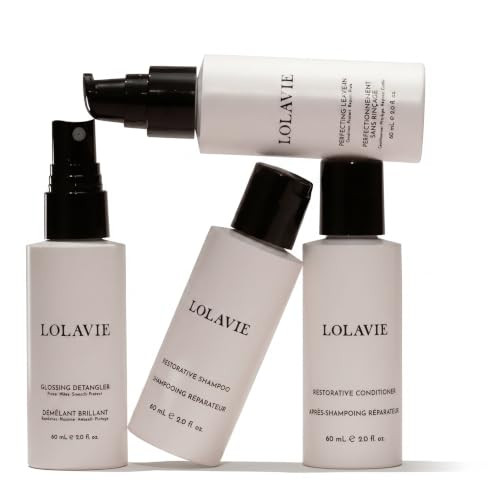 Lolavie Restore And Protect Essentials Bundleincludes Tsaapproved Shampoo Conditioner Detangler And Leavein Vegan Cruelty Color Safe All Hair Types