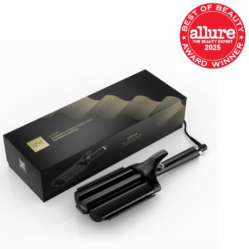 Ghd Wave Triple Barrel Hair Waver 1.3 Barrel Blacktriple Barrel For Effortless Beach Waves Styling Plates 365 F Temperature Control Fast Heatup Heavy Home Use