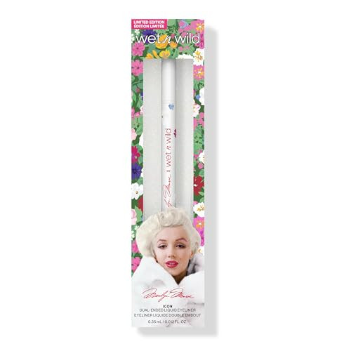 Wet N Wild Marilyn Monroe Collection Icon Dualended Liquid Eyeliner Intense Black Pigment With Precision Brush And Bold Felt Tips Glossy Finish Smudgeresistant Crueltyfree