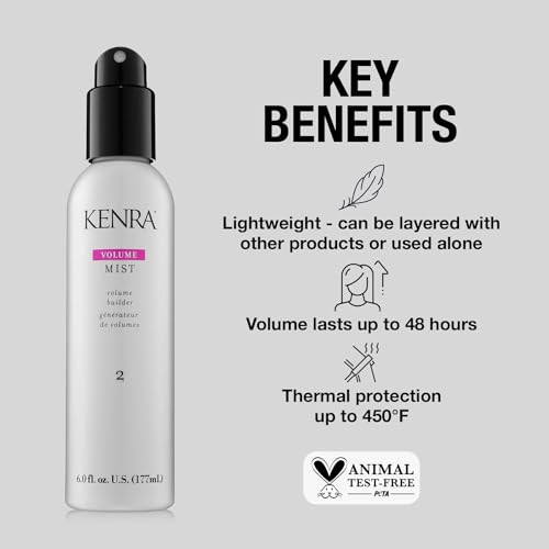 Kenra Professional Volume Mist 2Volume Builderlightweight Fine Mistlow Hold Flexible Fininshthermal Protectionvolume That Lasts Up To 48 Hoursall Hair Types6 Fl. Oz. 2Pack