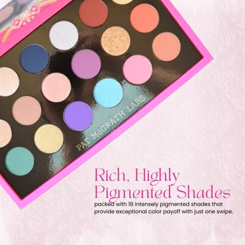 Pat Mcgrath Labs Mthrshp Mega Celestial Nirvana Eyeshadow Palette 18 Shades 4 Textures Blendable Mattes Metallics Shimmers Limited Edition