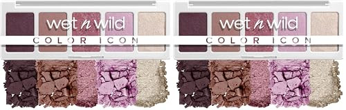 Wet N Wild Color Icon Eyeshadow Makeup 5 Pan Palette Matte Shimmer Metallic Long Wearing Rich Buttery Pigment Cruelty Petalette Pack Of 2