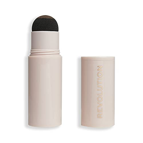 Revolution Beauty London Revolution Brow Powder Stamp And Stencil Kit Brow Shaping Tool Medium Brown Includes Brow Stencils