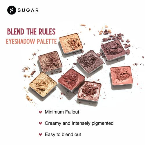 Sugar Cosmetics Blend The Rules Eyeshadow Palette 01 Flawless 8 Warm Neutral Shades Highly Pigmented Eye Makeup Palettewaterproof And Smudgeproof