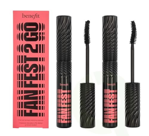Benefit Fan Fest Fanning And Volumizing Mascara 2Piece Set Full Size plus Mini 0.3 Ounce 0.14 Ounce