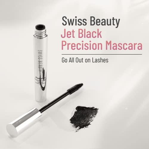 Swiss Beauty Waterproof Volume Mascarasmudge Proof Curling Mascara For Eye Makeupjet Black 8.5Ml