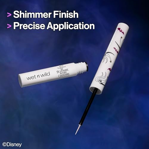 Wet N Wild Nightmare Before Christmas Liquid Eyeliner Buildable Semisheer Glitter Formula Rich Pigmentation Easy Precision Flexible Brush Crueltyfree Zero To Hero
