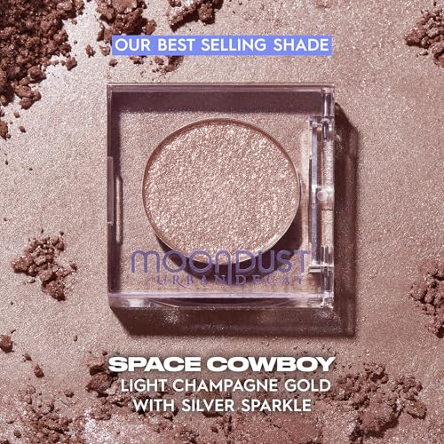 Urban Decay Moondust Space Cowboy plus Brown Eye Pencil Makeup Set 24 7 Moondust Glitter Eyeshadow Compact Shimmery Champagne Gold plus 24 7 Glideon Eyeliner Pencil Matte Brown Bundle Kit