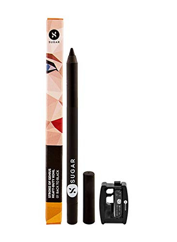 Sugar Cosmetics Stroke Of Genius Heavyduty Kohl Eyeliner Pencil 01 Back To Black Black 1.2 G