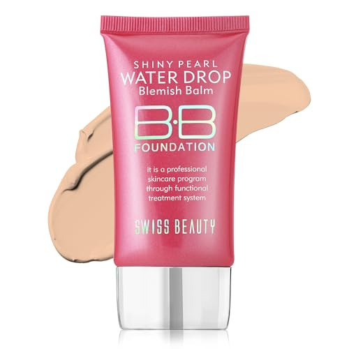 Swiss Beauty Matte Shiny Pearl Water Drop Blemish Long Lasting Balm Bb Lightweight Liquid Foundation Face Makeup Shade03 40Ml