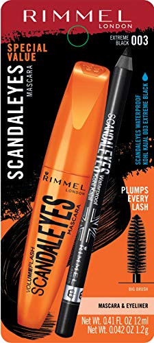 Rimmel Scandaleyes Mascara With Waterproof Kohl Kajal Liner Extreme Black 0.405 Fluid Ounce 1 Count
