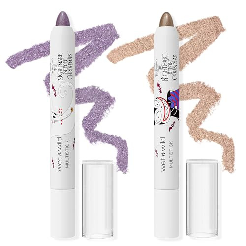 Wet N Wild Nightmare Before Christmas 2Piece Multistick Set Shimmer Finish For Eyes Lips And Face Nourishing Cream Formula Crueltyfree