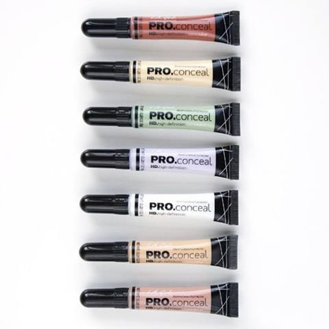 L.A. Girl Pro Conceal Set Orange Yellow Green Lavender Peach Light Yellow Correctors And Highlighter