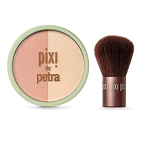 Pixi Beauty Blush Duo plus Kabuki Peach Honey Blush And Highlighter In One10.21 G 0.36 Oz