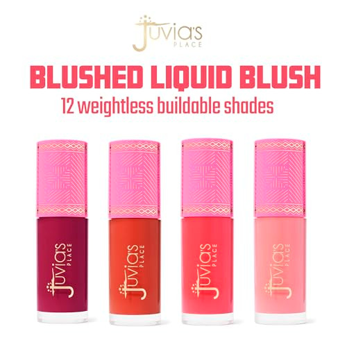 JuviaS Place Juvias Place Blushed Liquid Blush Dahlia Dewy Tint Cheeks Makeup Glow Pigment Effortless Beauty Long Lasting Cosmetics Soft Creamy Natural Buildable All Skin Color Light Flawless Finish Blend