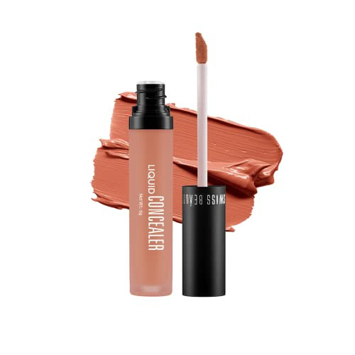 Swiss Beauty Liquid Light Weight Concealer With Full Coverage Easily Blendable Concealer For Face Makeup With Matte Finishshade Orange 6G