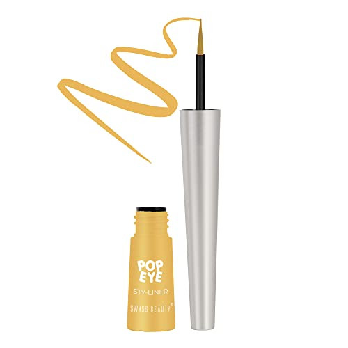 Swiss Beauty Pop Eyelinerwaterproof And Long Lasting Liquid Eyelinersmudge Proof Eye Makeup Quick Drying Shade Sunrise 3 Ml