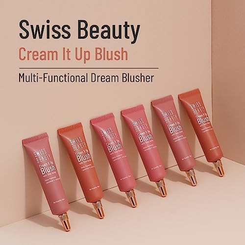 Swiss Beauty Cream It Up Blusherhighly Pigmentedlonglastingbuildable And Blendableall Skin Typesshade Copper Cheeks 10Ml