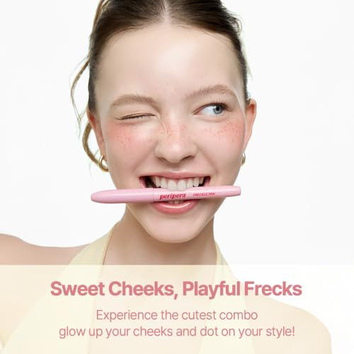 Peripera Bundle Freckle Pen 02 Tan Brown plus Syrupy Tok Cheek 01 Light Peach