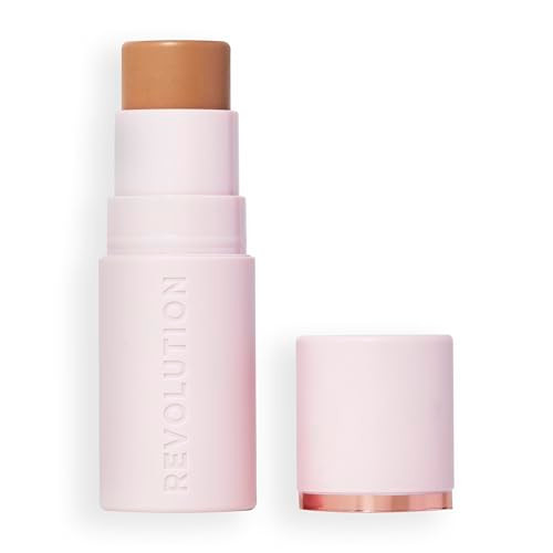 Revolution Beauty London Revolution Skin Silk Bronzer Stick Light Sunkissedbuildable Color For Cheek Eye And Lip Creamtopowder Formula Vegan And Crueltyfree 0.15 Oz