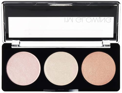 Palladio Im Glowing Illuminating Highlighting Palette Glow Bronzer Powder Makeup Set High Pigmented Shimmery Colors Neutral