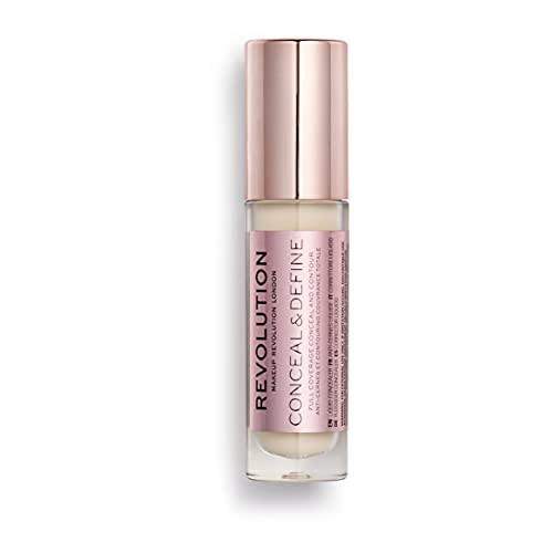 Revolution Beauty London Makeup Revolution Conceal And Define Concealer Full Coverage Matte Finish Long Wear Fair Skin Tones Vegan C0.2 4Ml