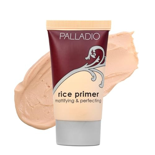 Palladio Rice Primer Formulated With Natural Rice Controls Oil On Your Skin And Locks In Makeup Lightweight With A Smooth Matte Finish Reduces Facial Shine All Skin Types Beige 0.71 Fl Oz