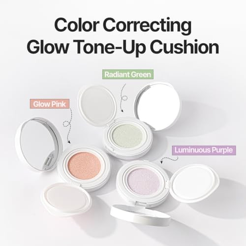 Farmstay Radiant Green Toneup Cushion Color Correcting Lightweight Coverage Even Skin Tone Oil Control Korean Beauty Cushion Compact For A Flawless Look 0.52Oz. 15G