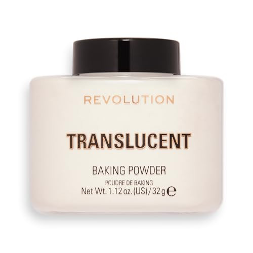Revolution Beauty London Revolution Loose Baking Powder Makeup Setting Powder Longlasting Coverage Mattifies And Reduces Shine Translucent 1.12 Oz