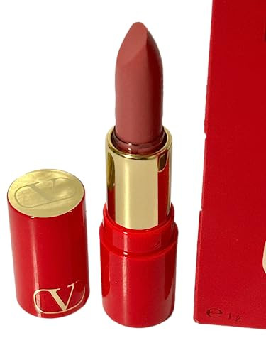 Valentino Rosso Mini Travel Size Small 100R Roman Grace Striking Satin Lip Color Lasting Looks Pinkish Nude 0.03 Oz 1G