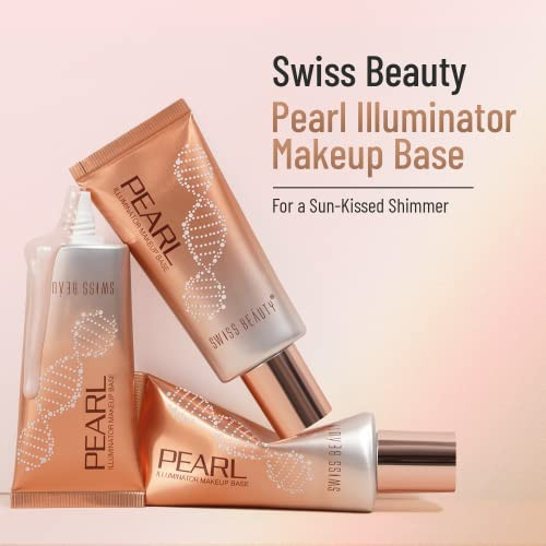 Swiss Beauty Pearl Illuminator Makeup Base Liquid Silver Pink 35 G