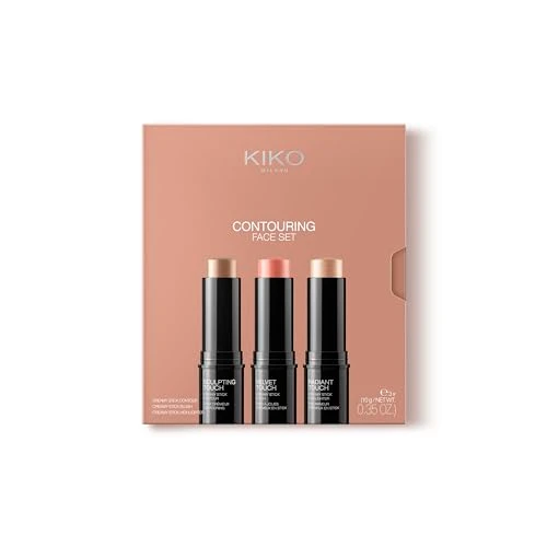 Kiko Milano Contouring Face Set 01 Makeup Kit With 3 Sticks Blush Highlight And Face Contour