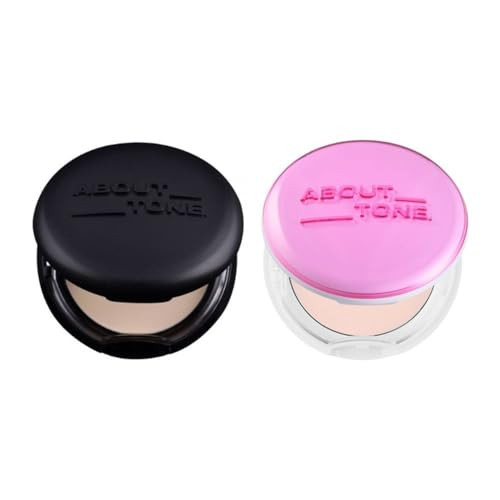 About Tone Blur Powder Pact 01 Fair plus Glow Powder Pact Bundle Set Pressed Powder Pact With And Puff Face Makeup Setting Powder Finishing Powder With Sebum Control Vegan