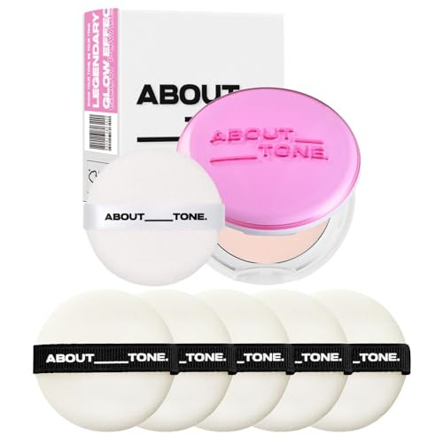 About Tone Glow Powder Pact plus Powder Pact Puff 5P Bundle Set