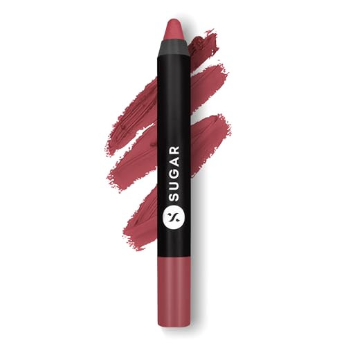 Sugar Cosmetics Matte As Hell Crayon Lipsticks For Women Lasts Up To 8plus Hours Lip Crayon With Sharpener 23 Jessica Day 2.8 G Pack Of 1
