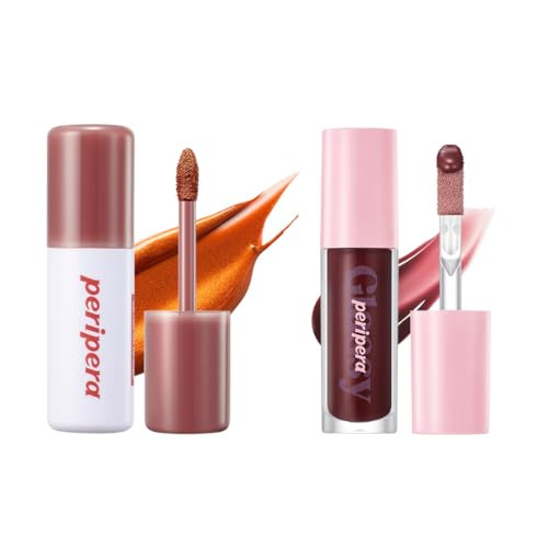 Peripera Bundle Peel Off Lip Stain 03 Peanut Rose plus Ink Glasting Lip Gloss 06 Made It