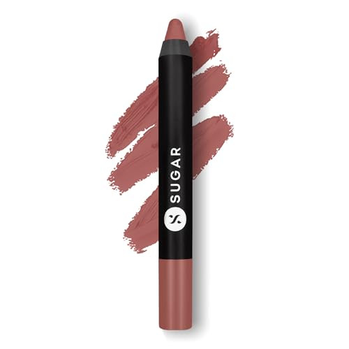 Sugar Cosmetics Matte As Hell Crayon Lipsticks For Women Lasts Up To 8plus Hours Lip Crayon With Sharpener 20 Buffy Summers 2.8 G Pack Of 1